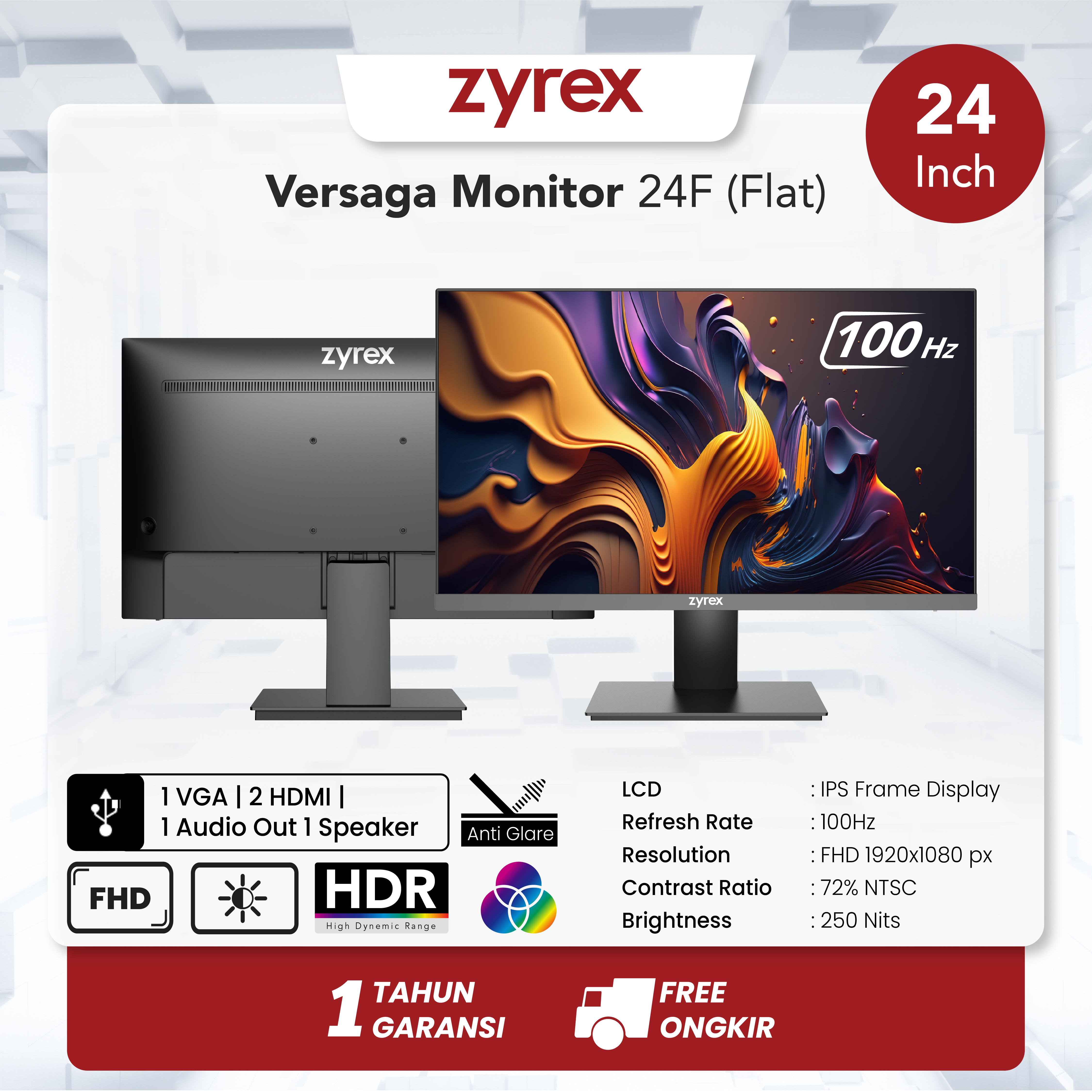 Zyrex Monitor Versaga 24F